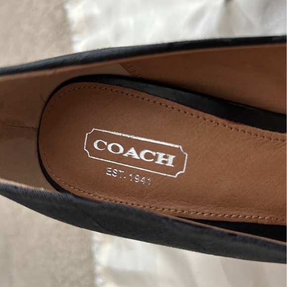 Coach Caya Signature C Black 4” Heel Shoes Size 7B NWOB $230 - Picture 8 of 11